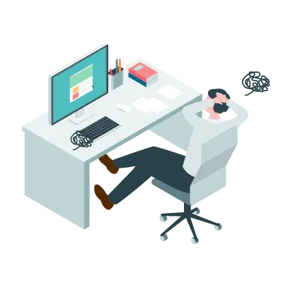 データの記録作業に時間を取られる様子のイラスト